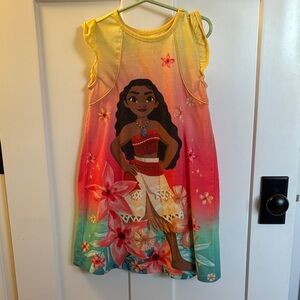 Moana Themed Sleep Dress with Floral Design
